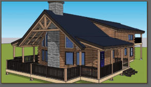 2000 Chalet Cabin Elevation