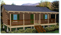 Two Bedroom Hunting Cabin Elevation