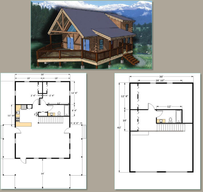 Chalet cabin kit- 2000 sq ft