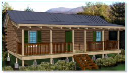 Two Bedroom Hunting Cabin Elevation