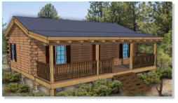 Three Bedroom Hunting Cabin Elevation