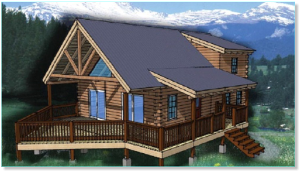 2000 Chalet Cabin Elevation