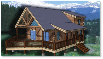 2000 Chalet Cabin Elevation