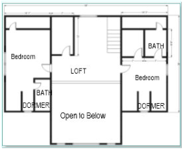 2nd Floor Plan - 3100 Sq ft Mountain View Kit